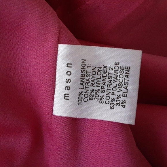 Mason Lambskin asymmetrical min formal dress women 2 colorblock retro temporary - Picture 7 of 10